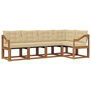 vidaXL Udend&oslash;rs sofagruppe 5 stk. Naturlig og Beige