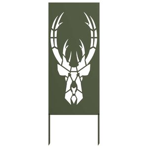 vidaXL Have privatliv sk&aelig;rm Olivengr&oslash;n 50 x 140 cm Koldvalset st&aring;l