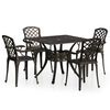 vidaXL bistros&aelig;t 5 dele st&oslash;bt aluminium bronzefarvet
