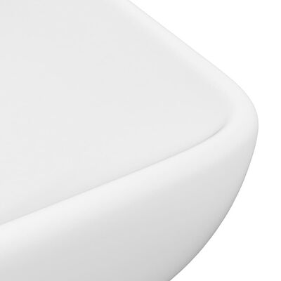 vidaXL luksuriøs håndvask 71x38 cm rektangulær keramik mat hvid