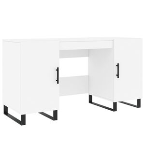 vidaXL skrivebord 140x50x75 cm konstrueret tr&aelig; hvid