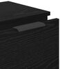 vidaXL Sideboard med skuffe 3 pcs Sort eg Konstrueret træ