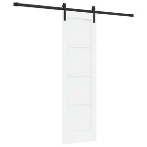 vidaXL Skyded&oslash;r 61 x 198,5 cm Konstrueret tr&aelig; Hvid og sort
