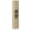 vidaXL badev&aelig;relsesskab 30,5x30x179 cm konstrueret tr&aelig; sonoma-eg