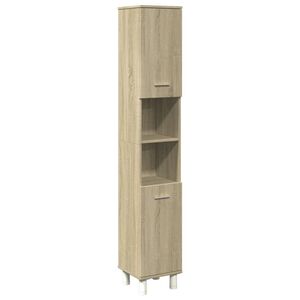 vidaXL badev&aelig;relsesskab 30,5x30x179 cm konstrueret tr&aelig; sonoma-eg