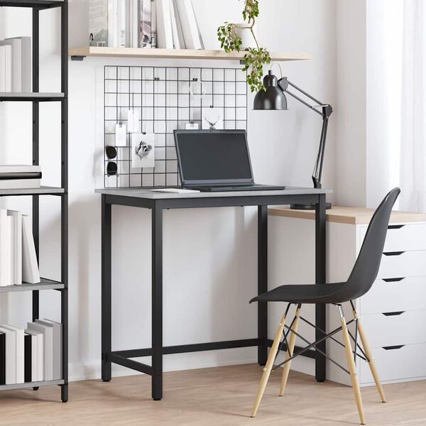 vidaXL bord Gr&aring; Sonoma 100 x 50 x 76,5 cm Ingeni&oslash;rtr&aelig; og st&aring;l