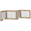vidaXL Sammenklappelig hundegitter med stativer 4 pcs Artisan-eg