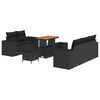 vidaXL Havesofa S&aelig;t 8 pcs Sort polyrattan