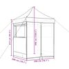 vidaXL Party Tent Gr&aring;brun 200 x 200 x 306 cm Oxford stof