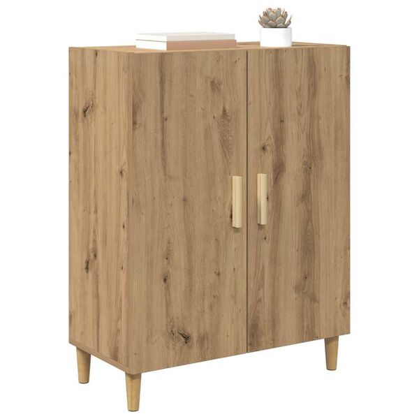 vidaXL Sideboard Artisan Egetræ 70 x 34 x 90 cm Konstrueret træ