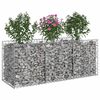 vidaXL Gabion h&oslash;jbed S&oslash;lv 150 x 50 x 60 cm Galvaniseret st&aring;l