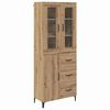 vidaXL Highboard Artisan Egetr&aelig; 69,5 x 34 x 180 cm Konstrueret tr&aelig;