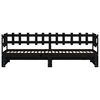 vidaXL daybed med udtræk 2x(90x190) cm massivt fyrretræ sort