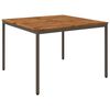 vidaXL Havemiddagstabel Naturlig og Kaffe 110 x 108,5 x 75 cm