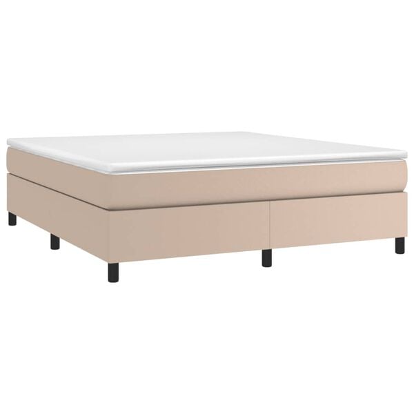 vidaXL Boxspring sengeramme 180x200 cm kunstl&aelig;der cappuccinofarvet