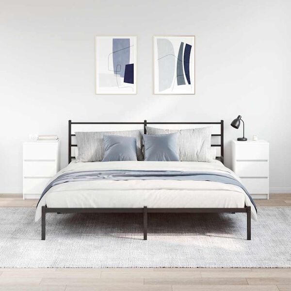 vidaXL sengeborde med 3 skuffer 2 stk. 39x35x65 cm hvid