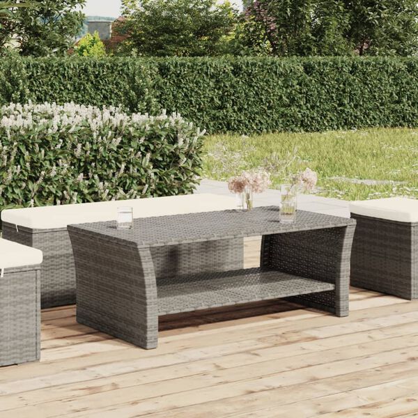 vidaXL sofabord 100x50x40 cm polyrattan gr&aring;