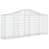 vidaXL buede gabionkurve 6 stk. 200x30x80/100 cm galvaniseret jern