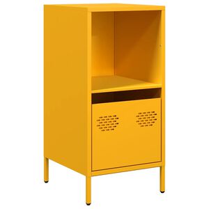 vidaXL skab 35x39x73,5 cm koldvalset st&aring;l sennepsgul