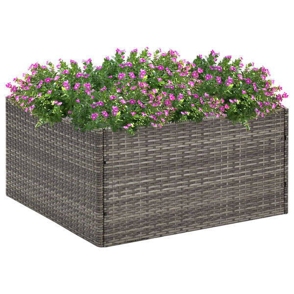vidaXL plantekasse 80x80x40 cm polyrattan gr&aring;