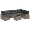 vidaXL Havesofa S&aelig;t 9 stk. Gr&aring; polyrattan