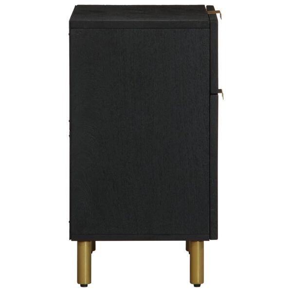 vidaXL sengebord 50x33x60 cm konstrueret tr&aelig; sort