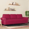 vidaXL 3-personers sofa 180 cm fl&oslash;jl vinr&oslash;d