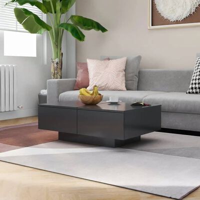vidaXL sofabord 90x60x31 cm konstrueret træ grå