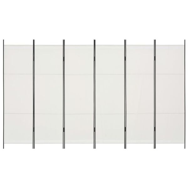vidaXL 6-panels rumdeler 300 x 180 cm hvid