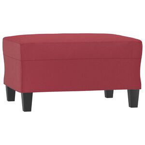 vidaXL fodskammel 70x55x41 cm kunstl&aelig;der vinr&oslash;d