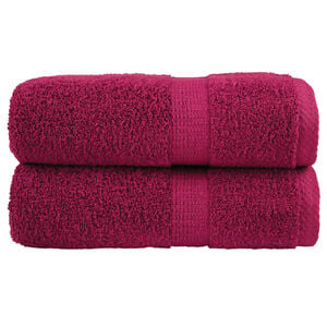 vidaXL Premium vaskeh&aring;ndkl&aelig;der SOLUND 2 stk. bordeaux 30x30 cm 600 gsm
