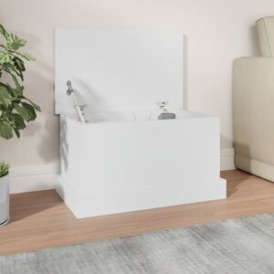 vidaXL opbevaringskasse hvid 50x30x28 cm konstrueret tr&aelig;