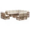 vidaXL Havesofa S&aelig;t 12 stk. Beige polyrattan