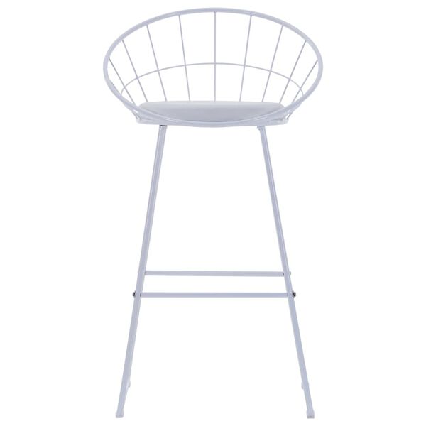 vidaXL barstole 2 stk. kunstl&aelig;der hvid