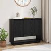 vidaXL Sideboard Sort eg 97 x 29 x 75 cm Konstrueret træ