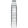 vidaXL buede gabionkurve 3 stk. 400x30x100/120 cm galvaniseret jern