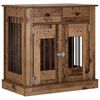 vidaXL Hundekasse m&oslash;bel Gammelt tr&aelig; 80 x 47,5 x 80 cm Konstrueret tr&aelig;
