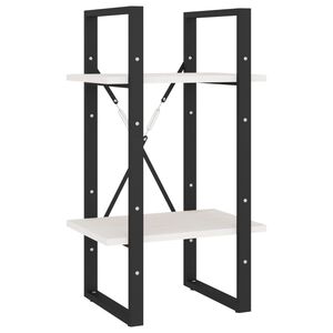 vidaXL bogreol 40x30x70 cm 2 hylder massivt fyrretr&aelig; hvid