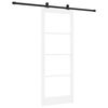vidaXL Skyded&oslash;r ORKDAL Hvid 83 x 211 cm Massivt fyrretr&aelig; og glas