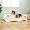 vidaXL hundeseng 95,5x65,5x28 cm massivt fyrretr&aelig; hvid