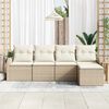 vidaXL Havesofa S&aelig;t Beige polyrattan