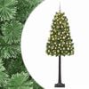 vidaXL Kunstigt h&aelig;ngslet juletr&aelig; med julekugler 120 cm 150 LED'er