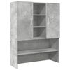 vidaXL vaskemaskineskab 70,5x25,5x90 cm betongr&aring;