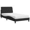 vidaXL seng med madras 100x200 cm velour sort
