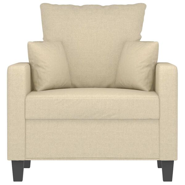 vidaXL l&aelig;nestol 60 cm stof cremefarvet