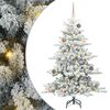 vidaXL Kunstigt Hinged Juletr&aelig; med 150 LED'er Hvid 150 cm PVC og St&aring;l