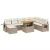 vidaXL sofas&aelig;t til haven 9 dele med hynder polyrattan beige