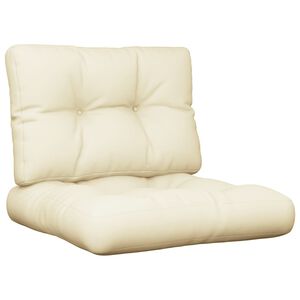 vidaXL pallehynder 2 stk. stof cremefarvet
