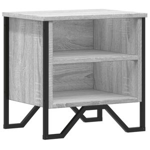 vidaXL sengebord 40x30x40 cm konstrueret tr&aelig; gr&aring; sonoma-eg