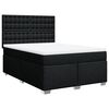 vidaXL kontinentalseng med madras 140x190 cm stof sort